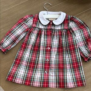 Beaufort Bonnet Company Plaid Holiday Dress with Peter Pan Collar